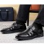 Homme Sandale au Loisir en Cuir Souple Bout Fermée Antidérapant Chaussure Été Ajourée Respirant