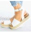 BIBOKAOKE Sandales pour femme tressées avec semelle en forme de poisson Sandales élégantes pour l'été Chaussures de plage confortables Chaussures d'été à boucle