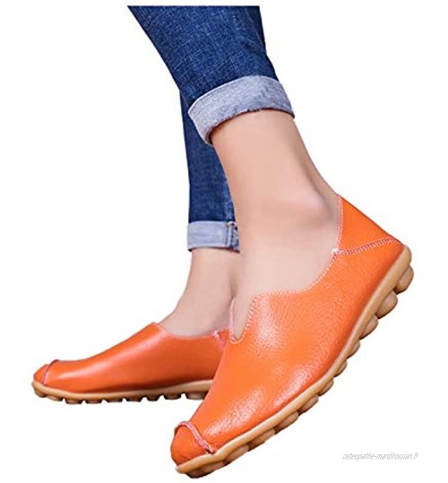 Dasongff Chaussures en cuir pour femme Confortables Plates Imprimé floral Décontractées Pour la randonnée Pour l'été et les loisirs.