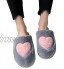 Feytuo Chaussures en Coton Amour Impression Pantoufles Chaudes antidérapantes Breathable Sweat-Absorbing Non-Slip Slippers Indoor Outdoor Unisex Shoes