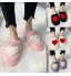 Feytuo Chaussures en Coton Amour Impression Pantoufles Chaudes antidérapantes Breathable Sweat-Absorbing Non-Slip Slippers Indoor Outdoor Unisex Shoes