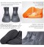 LYYCEU Mode PVC intégré antidérapante imperméable Couvre-Chaussures avec épaissie Soles Taille: 36-37 Noir Q Color : Blue