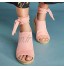 OverDose Sandales Espadrilles Compensées Femme en Daim à Lacets Peep Toe Été Mode Doux Chaussures avec Talon Plateforme