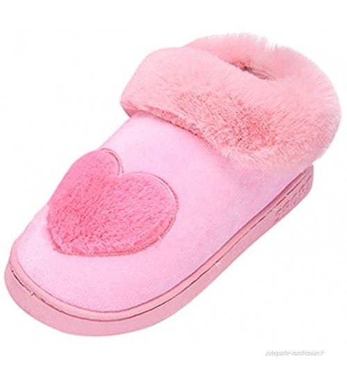 R.Cors Femmes Confortables en Tricot de Coton Maison Pantoufle Maison d'hiver Chaud Intérieur Chaussures