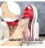 Wxyfl Femmes Été Sandales Compensées Plateforme Bowknot Pantoufles Décontracté Quotidien Confortable Plage Voyage Dames Chaussures Parti Peep Toe,Rouge,43