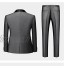 HBIN Hommes Collier Costumes Jacket Pantalons WildeCoat Male Affaires Casual Blazers Blazers Vest Pantalon 3 pièces Ensemble Color : Black Size : M code