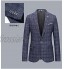 NJBYX Vestes + gilet + pantalon 2021 Cuissons officiels pour hommes Set Hommes Mode Casual Troisième pièce Color : Blue Size : 5XL for 86-92kg