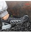 HOUJIA Chaussures de sécurité pour Hommes Baskets à Embout en Acier léger Chaussures de Travail industrielles Respirantes，Chaussures de Construction Chaussures de Travail Anti-Perforation