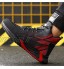 KUXUAN Chaussures de Sécurité Hommes Femmes Bottes de Travail Chaussures de Sport à Bout en Acier Léger Chaussures de Construction Indestructibles Antidérapantes Chaussures de Toiture,Red-43EU