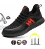 meng Chaussure de Securité Homme Femmes Chaussures de Travail avec Embout de Protection en Acier Chaussure Taille 37-47 Color : Black Size : 44 EU