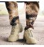 DFGRFN Bottes Militaires pour Hommes,Bottes d'entraînement antidérapantes à Lacets,Automne et Hiver Chaussures d'armée pour Adultes de Marche Respirantes Basses,Sand Color-42