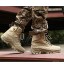 HMNS Bottes de Combat Tactiques Militaires pour Hommes Chaussures Respirantes du désert de l'armée des Forces spéciales Chaussures de Cheville de Patrouille de démarrage,Marron,46 EU