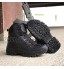 HMNS Bottes de Combat Tactiques Militaires pour Hommes Chaussures Respirantes du désert de l'armée des Forces spéciales Chaussures de Cheville de Patrouille de démarrage,Noir,46 EU