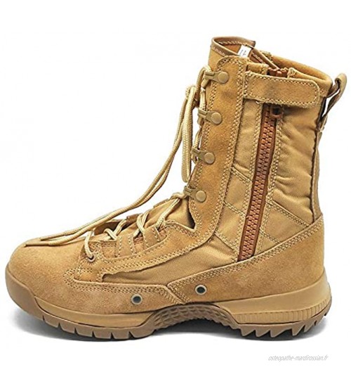 JIAGU Ultraléger Combat Desert Boots Desert Boots Bottes de Combat Sable Color : Yellow Size : 43