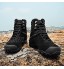 LANTUI Unisexe Bottes de randonnée Bottes Militaires de Combat Tactiques Chaussures d'escalade de randonnée Respirantes antidérapantes,Black-43