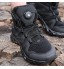 QINHE Hommes Bottes Militaires Combat Tactique Armée Chaussures Randonnée en Plein Air Désert Police Botte Alpiniste Antidérapant Léger Sécurité Haut-Haut Botte Grande Taille,Black-37