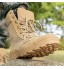 YUHAI Bottes de Combat pour Hommes avec Fermeture à glissière latérale Chaussures de randonnée en Plein air Bottes Tactiques Bottes de Patrouille imperméables,Sand-44UK 10
