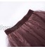 Carolilly Jupe en tulle irrégulière pour femme longue taille haute élasticité jupe plissée pour femme ballet princesse élégante mini-jupe en dentelle