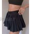 PIDUDU Mini jupe plissée courte sexy pour femme Pour cosplay écolière Noir et blanc avec taille élastique