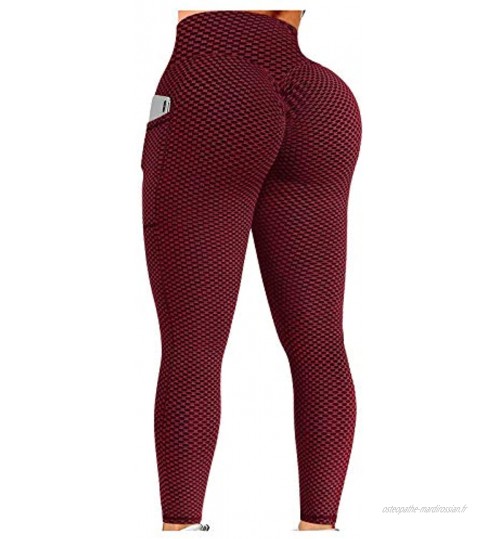 2021 Nouveau Mode Leggings Femmes Compression Anti-Cellulite Slim Fit Butt Lift Elastique Pantalon de Yoga Taille Haute avec Poches,Booty Bubble Hip Lifting Sport Fitness Workout Running Tights