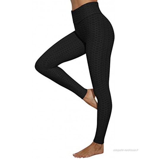 heekpek Legging Femme Pantalon de Sport élastique Taille Haute pour Yoga Fitness