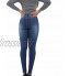 MORCHAN-FASHION Slim Trou Taille Haute Jeans Femmes Poches Solid Color Jeans Pantalons