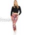 NOROZE Femmes Floral Imprimé Leggings Dames Étendue Taille Haute Yoga Pantalon Actif Jeggings