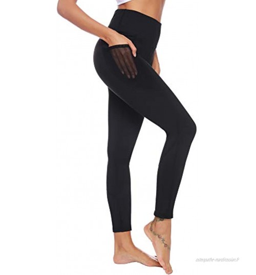 Sykooria Legging de Sport Femme Legging de Fitness Pantalon de Yoga sans Couture Femme Taille Haute Slim