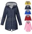 DENGZI Manteau Femme Vestes Solid Rain Outdoor Plus Imperméable imperméable à Capuche Coupe-Vent