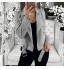Sonojie Perfecto Veste Moto pour Femmes,Blouson Noire avec Poches Court Front Ouvert Manteau Zippées pour Automne Hiver Femme Fille 2019