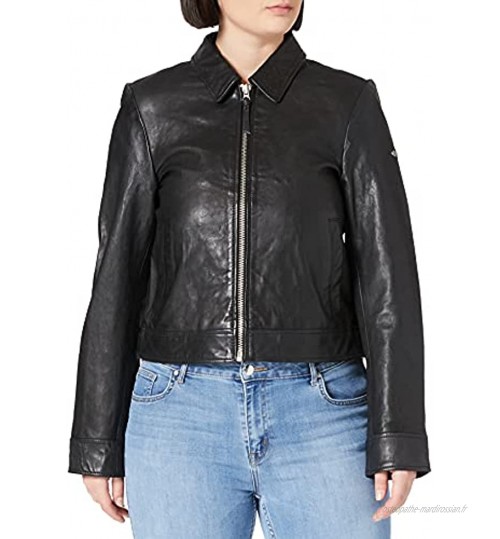Superdry Down Town Leather Jacket Veste en Cuir Femme