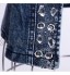 Veste en jean pour femme – Strass Streetwear Mode Revers Jeans Outwear pour femme à manches longues simple boutonnage Femme Automne Ample Haut de cowboy Grande taille S-2XL