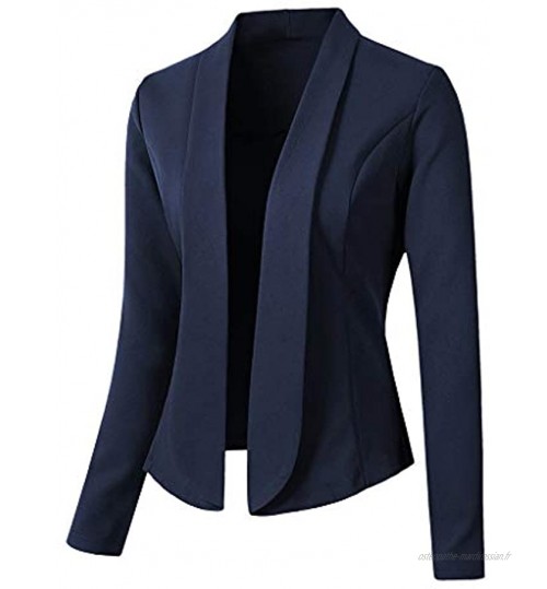 Blazers Femme Manches Longues Veste Chic Slim Fit Jacket Casual Dames Bureau Porter Cardigan Manteau