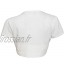 Pabuyafa Boléro à manches courtes pour femme Ouvert sur le devant En coton tricoté Cardigan d'été décontracté Grande taille blanc XL
